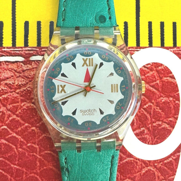 Swatch watch SPADES GK152 1993 Standard Gents New Old Stock - Picture 1 of 6